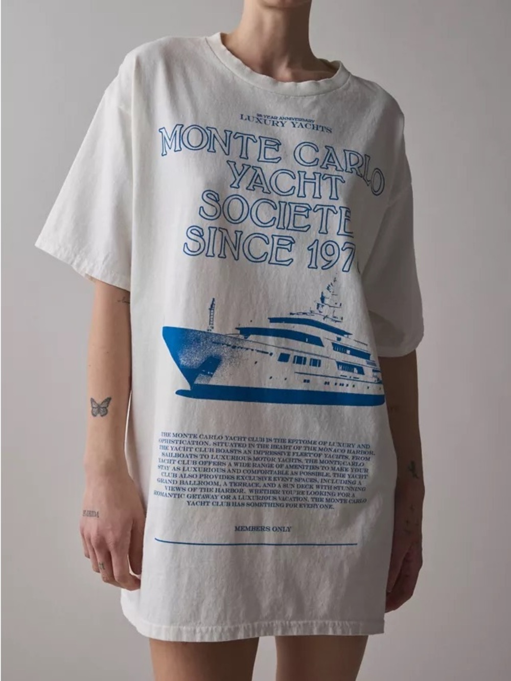 Urban outfitters UO Monte Carlo yacht societe tee oversized sm/md